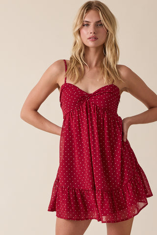 Gracie Red Polka Dot Cami Mini Dress - Red and White Polka Dot Dress