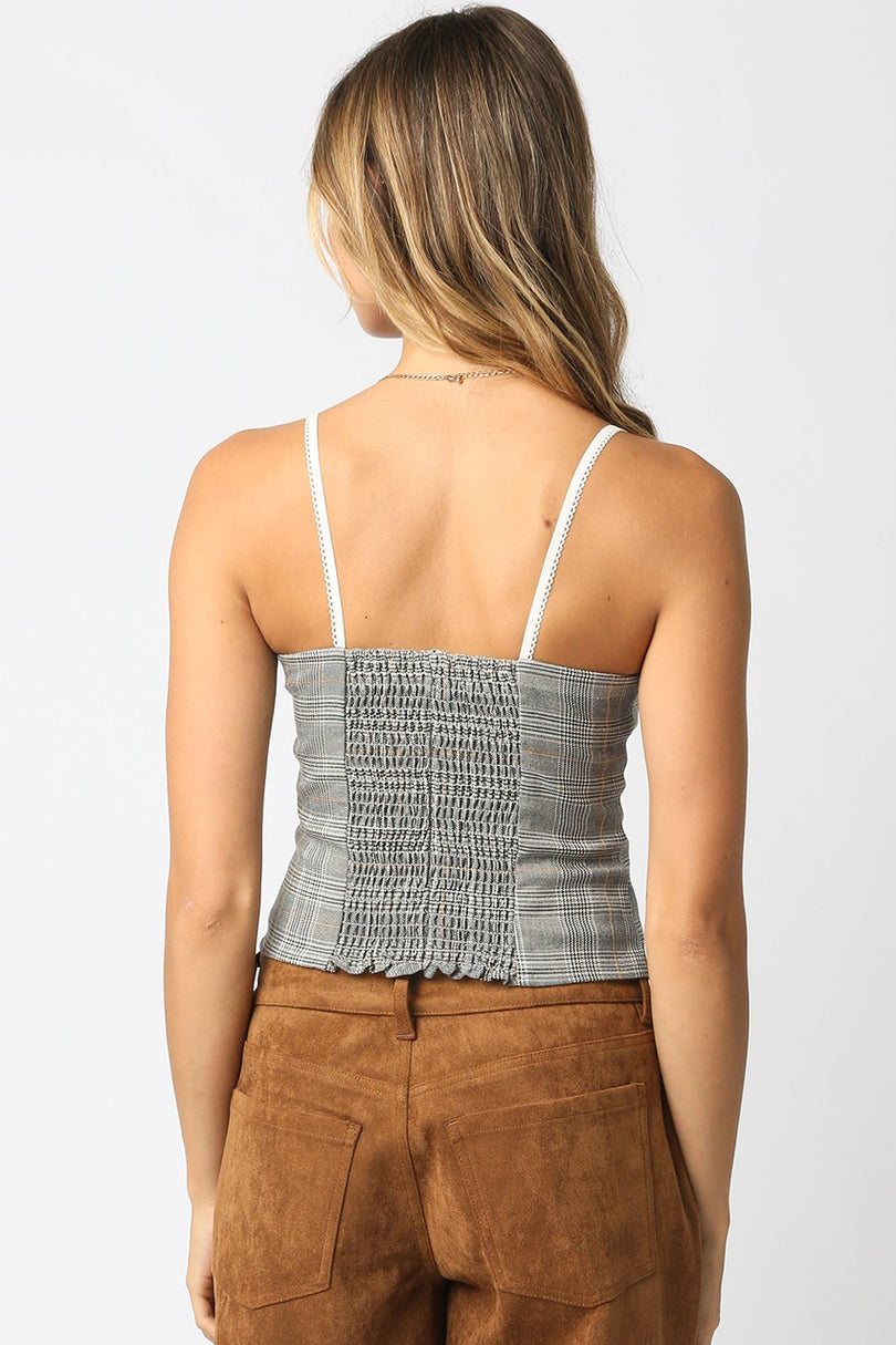 Women's Plaid Corset Top