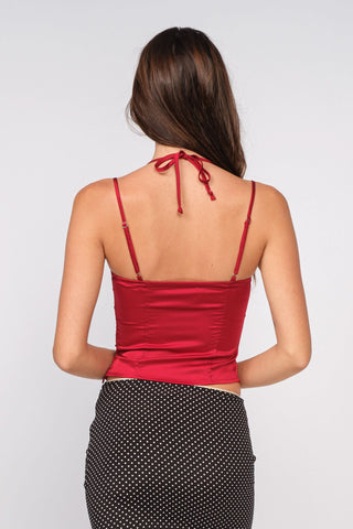 Holly Berry Satin Ribbon Bow Top back view