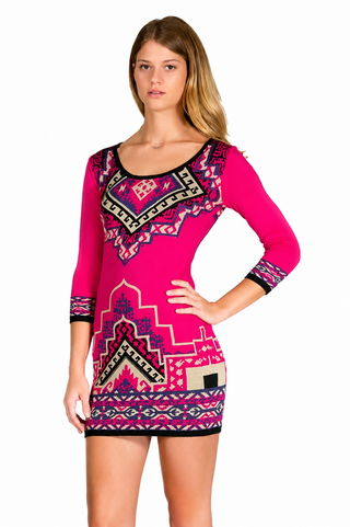 Spring Lake Fuchsia Sweater Dress front