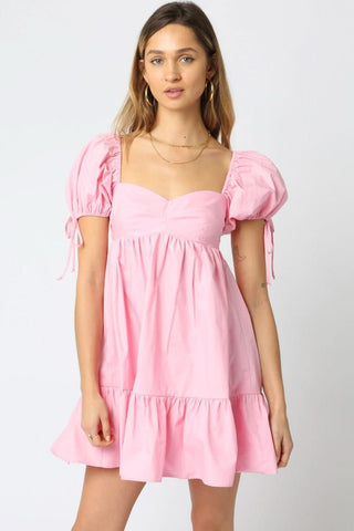 Jessie Light Pink Babydoll Mini Dress - a babydoll dress pink