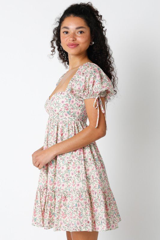 Summer Floral Dress Pink