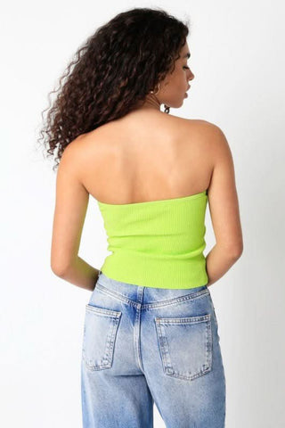 Becca Apple Green Twist Knot Tube Top - Back View