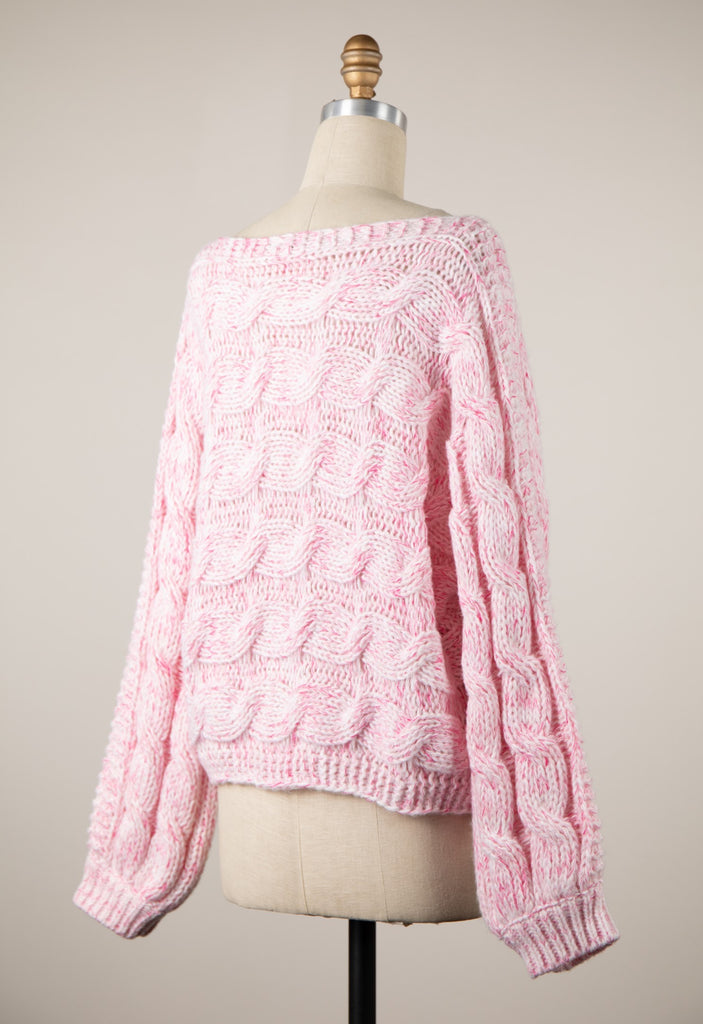 Light Pink Sweater Oversized Women's