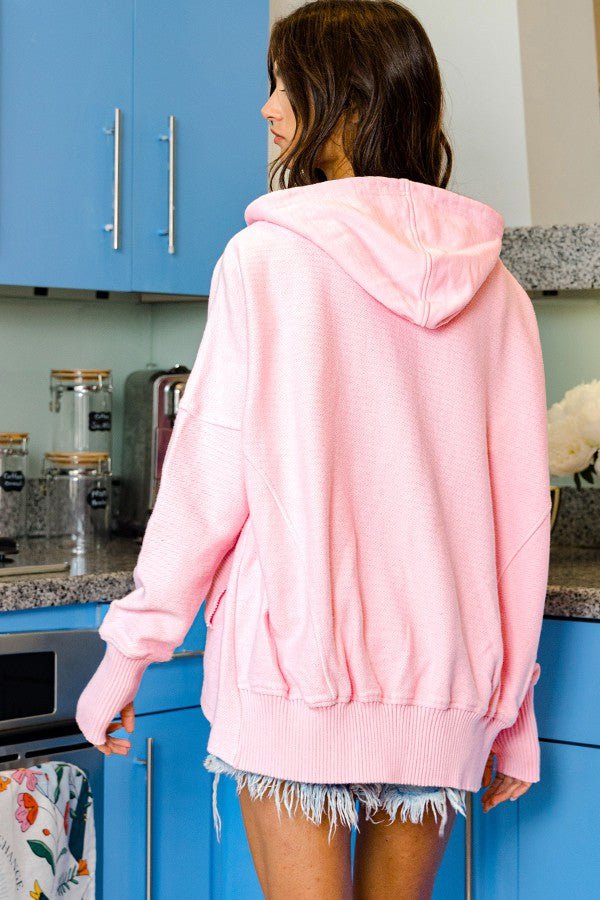 Pink Oversized Hoodie For Women