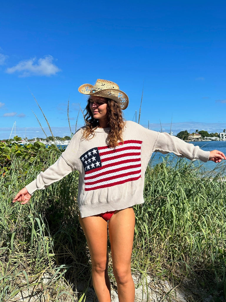 American Flag Sweater