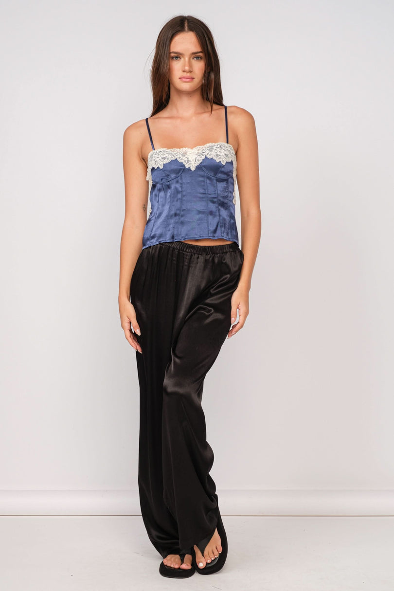 Satin Lace Tank Top