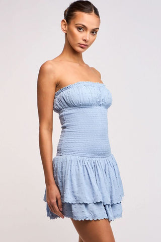 Lyla Blue Strapless Drop Waist Mini - Side 