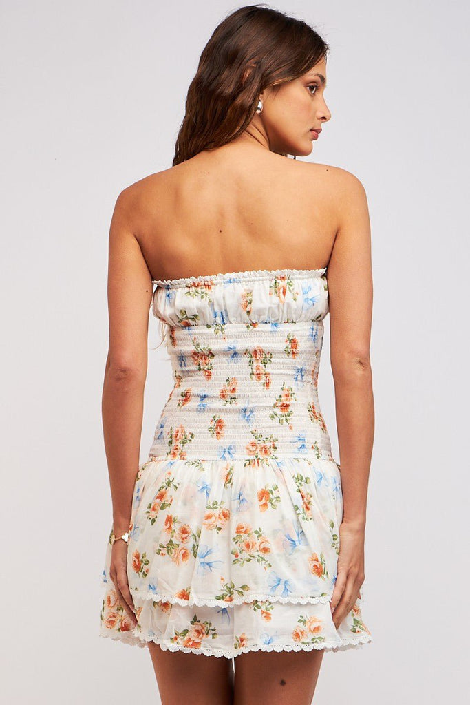 Short Floral Tube Dresses