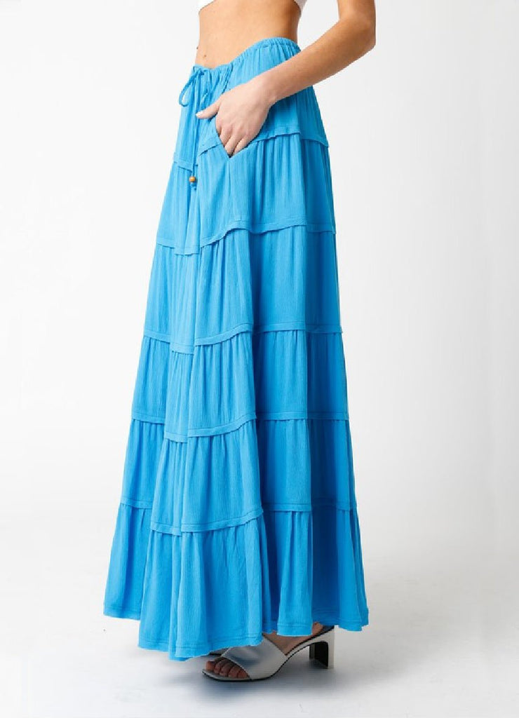 Blue Vacation Maxi Skirts