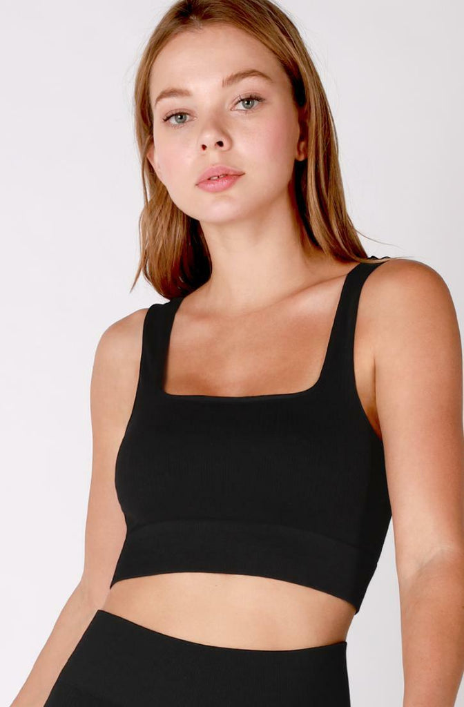 Nikibiki Black Crop Tanks