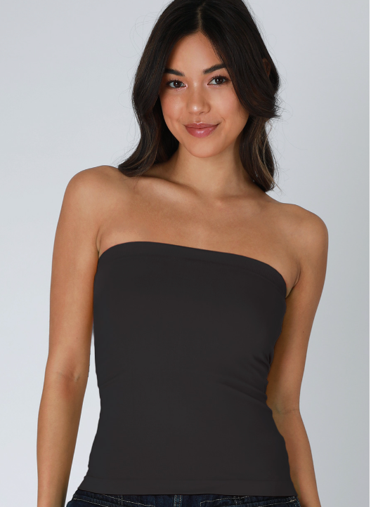 NIKIBIKI Black Tube Top - Front View