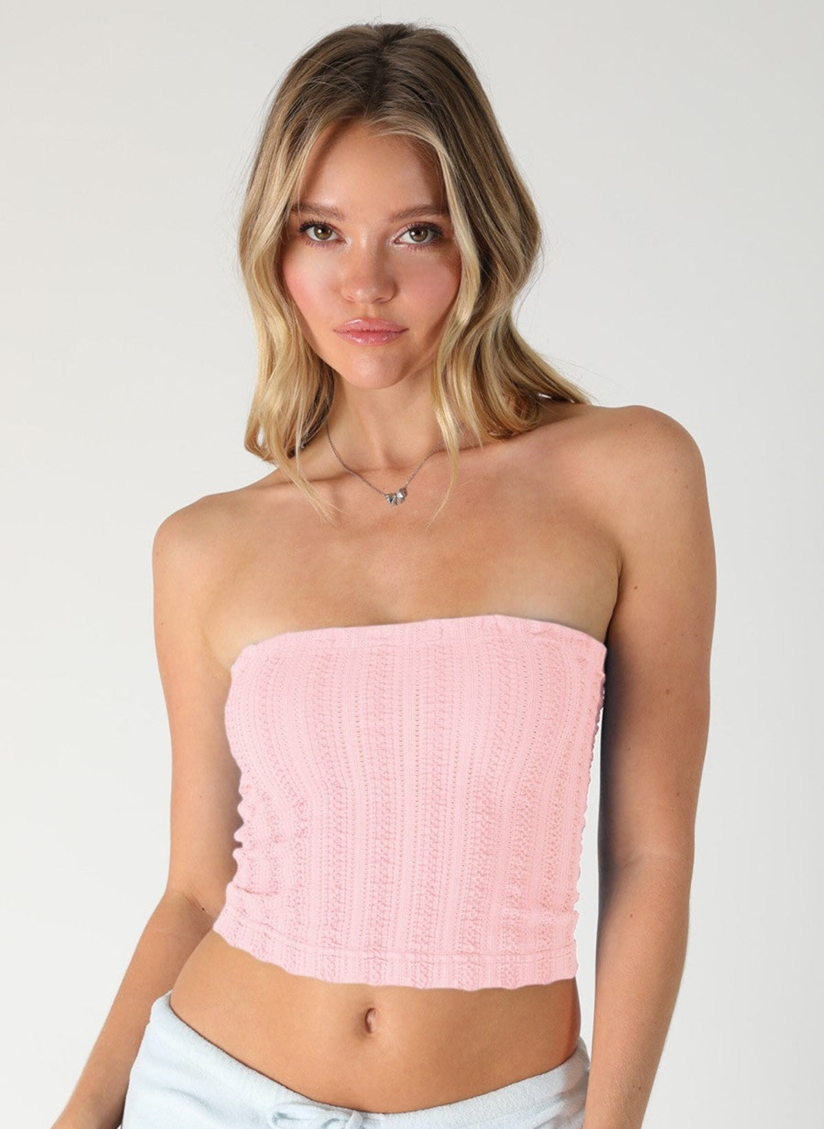 light pink tube top dress Hazel Mini Tube Dress - Pink