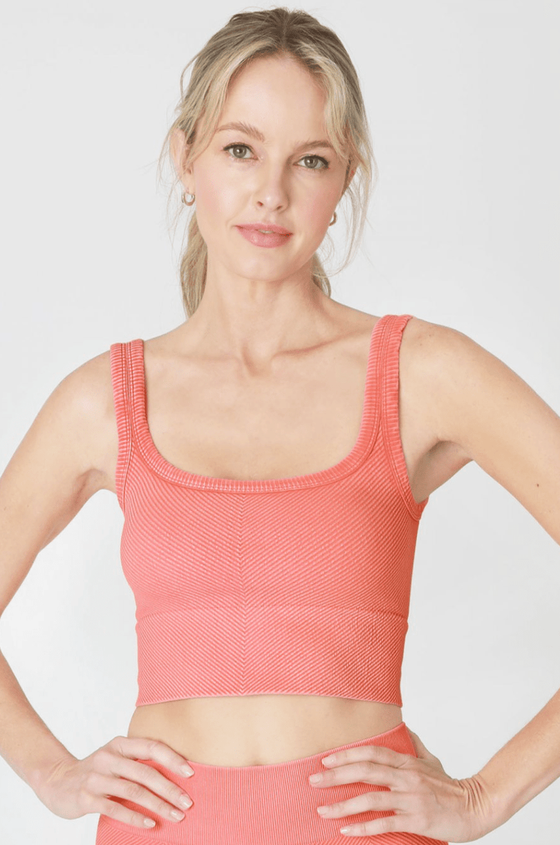 Nikibiki Vintage Melon Crop Tank Styled For Pilates