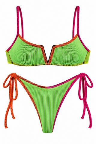 One One Swim Ivanna Sumbawa Bikini Top - Flat Lay Set