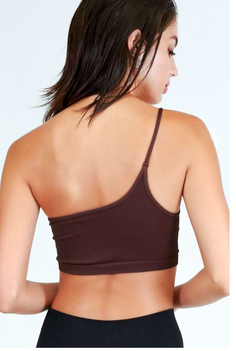 One Shoulder Bralette - Huckleberry
