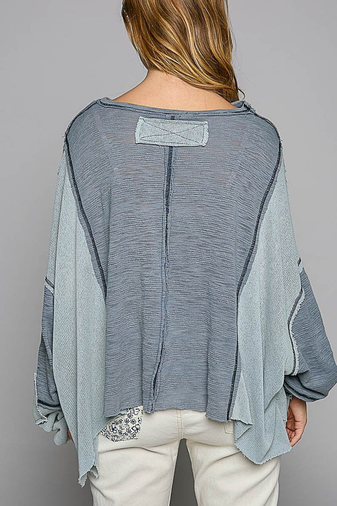 Loose Crop Top Long Sleeve