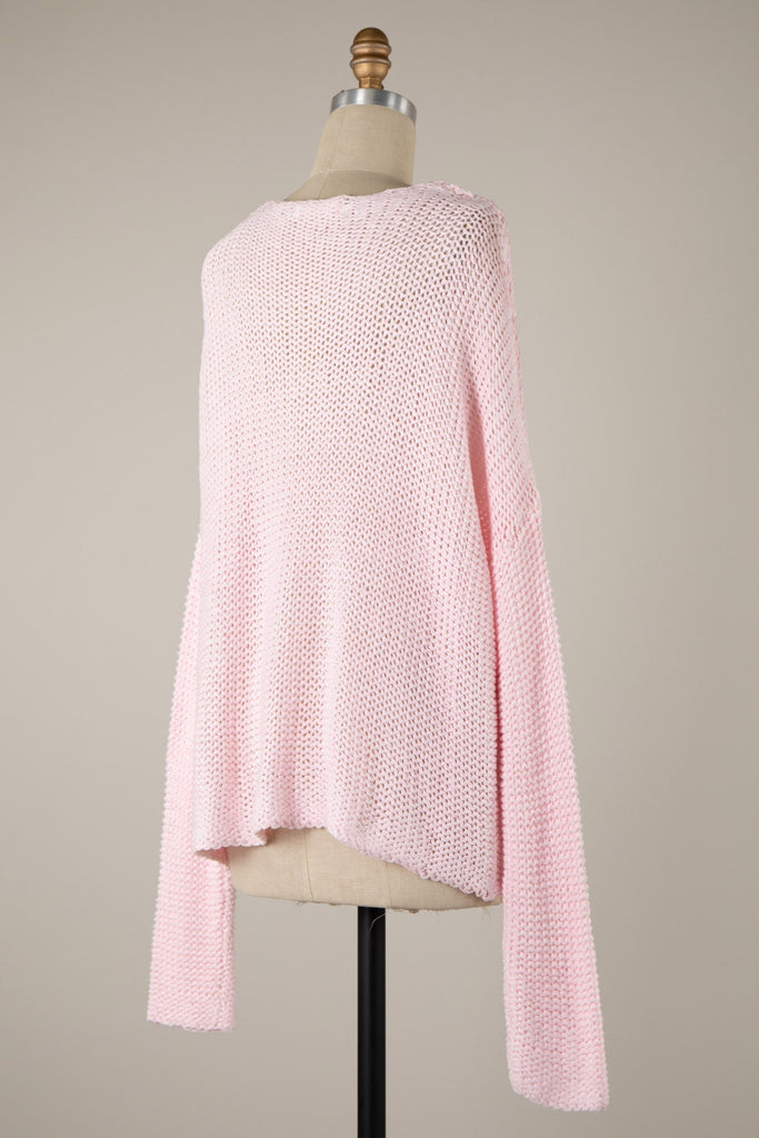 Light Pink Sweater Oversized Women's