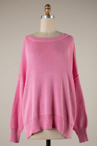 Rose Pink Oversized Slouchy Sweater | Spring 2026 Style | Boho Pink