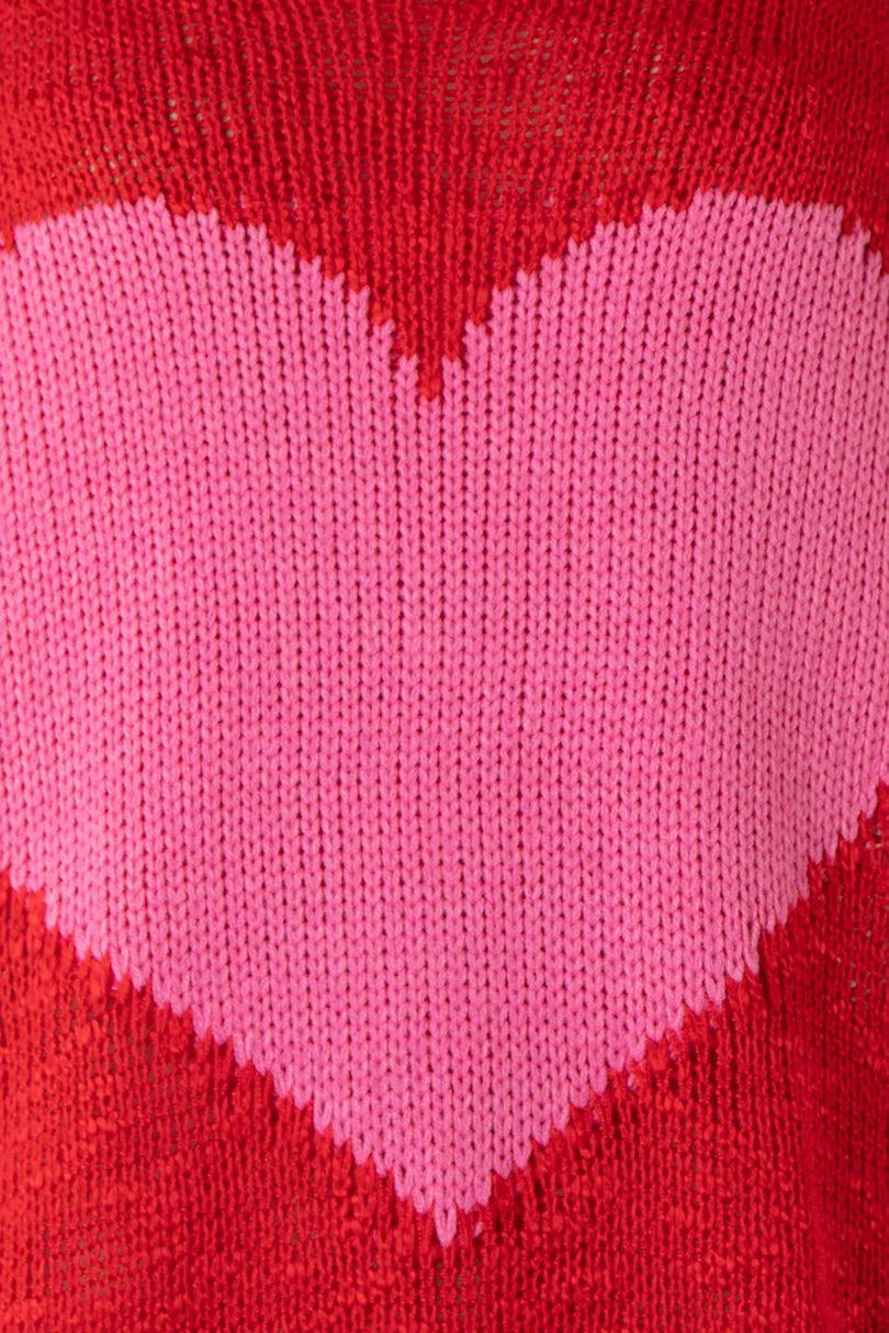 Pink Heart Sweater