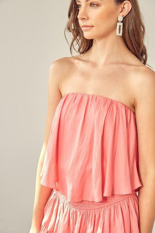 Pink Vacation Romper Dresses