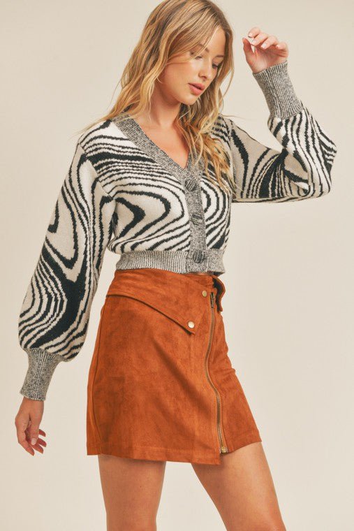 Puff Sleeve Cropped Cardigans