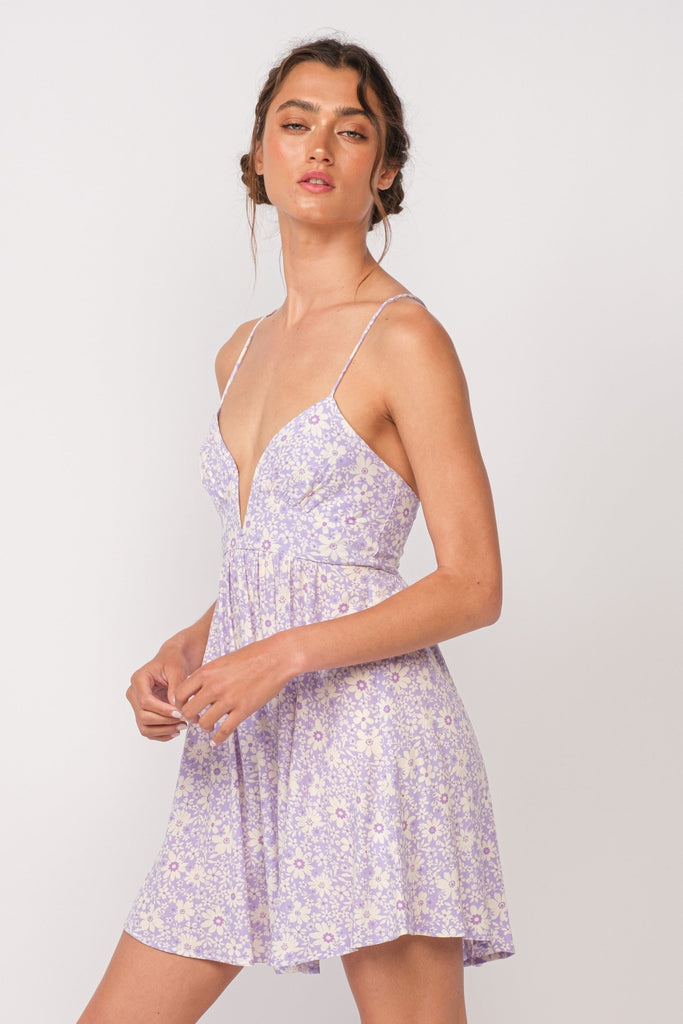 Purple Floral Dress