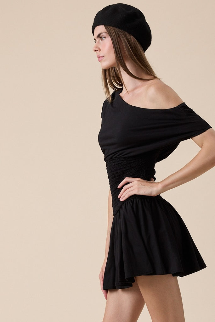 Black Drop Waist Dress