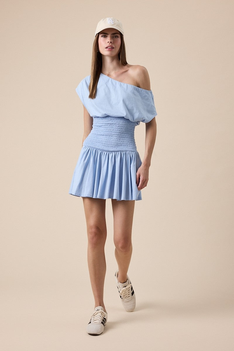 Light Blue Drop Waist Dress