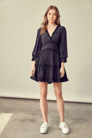 Short Black Dresses Long Sleeve