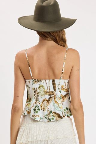Sirena tropical vacation top back view