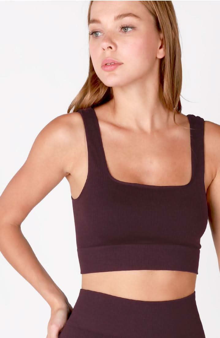 Square Neck Crop Tank Huckleberry