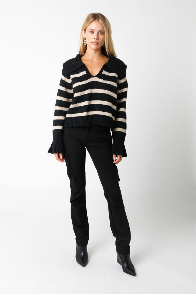 Women's Striped Knit Sweater