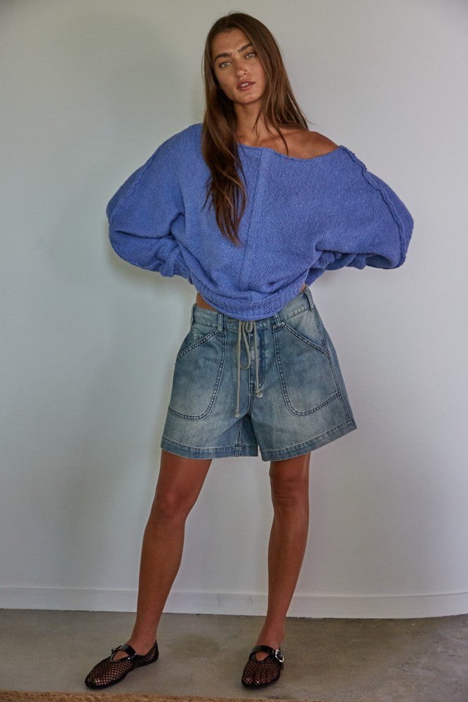 Blue Oversized Sweater