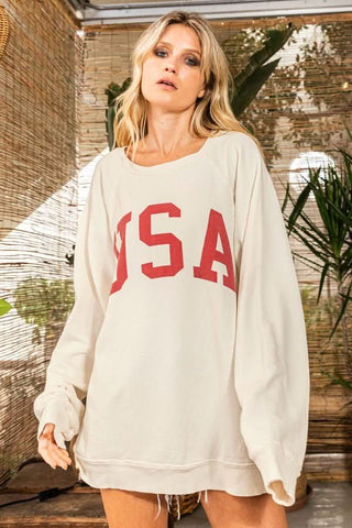 Team USA Cream Graphic Sweatshirt from our memorial day outfit ideas