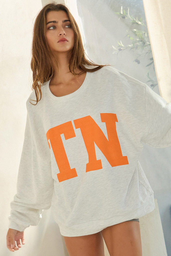 Tennessee Grey Crew Neck Sweatshirt - Front View