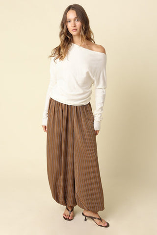 Tia Ivory Boat Neck Sweater - Fall Knit Outfit
