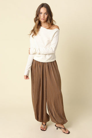 Tia Ivory Boat Neck Sweater - Cozy Fall Outfit