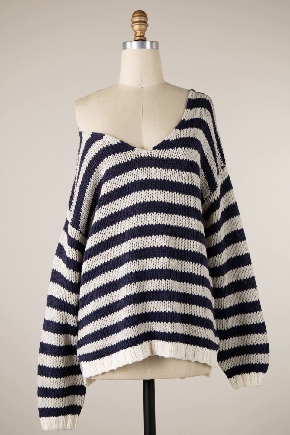 Trendy Oversized Sweaters Striped
