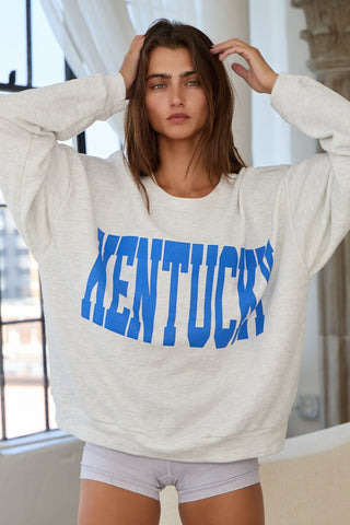 Kentucky Grey Crew Neck Sweatshirt - Front View