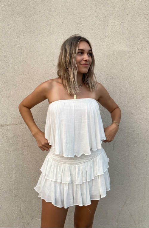 White Boho Rompers