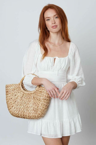White peasant dress for graduation