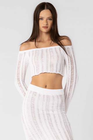 white sheer two-piece-dress for women-vacation style