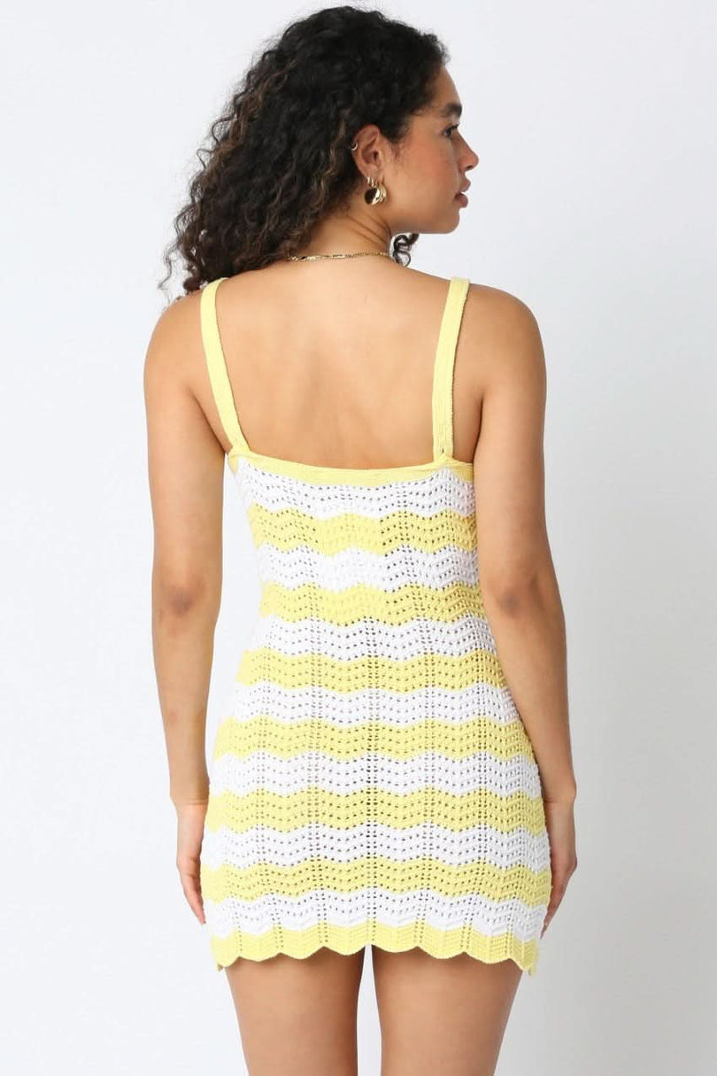 Yellow Crochet cute beachy clothes