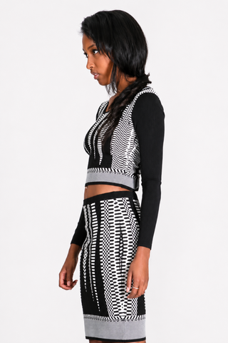 Zoe Jacquard Two Piece Sweater Dress side