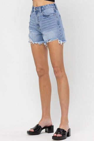 Frayed Denim Shorts