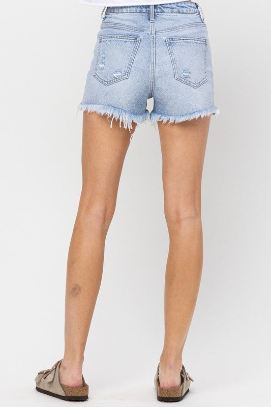 Distressed Denim Shorts for Teens