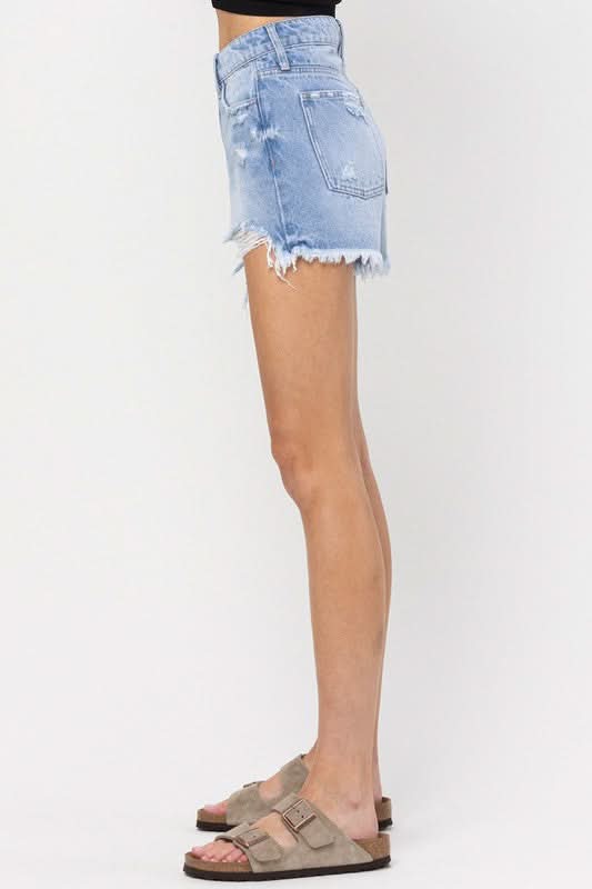 Frayed Denim Shorts