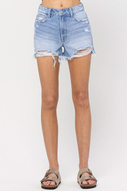 Light Wash Denim Shorts