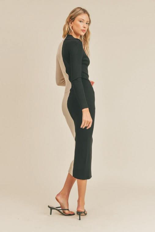 Colorblock Sweater Dresses